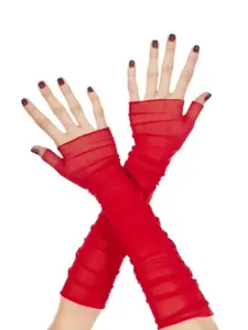 Red Mesh Armwarmers