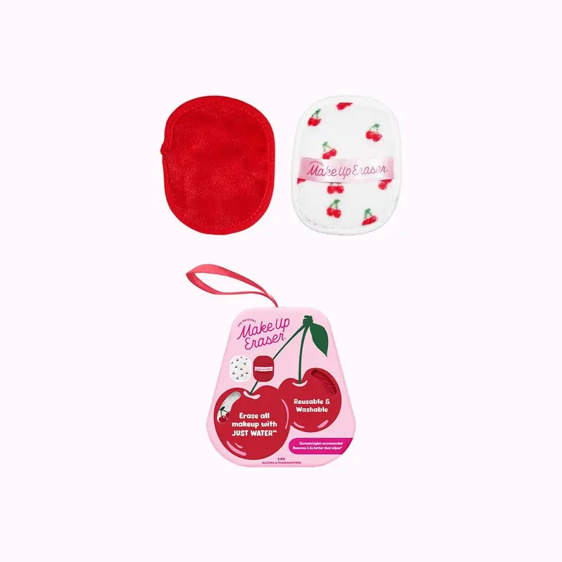 MakeUp Eraser Cherry 2-Day Set - Erase Makeup with JUST WATER, Reusable & Machine Washable Makeup Remover