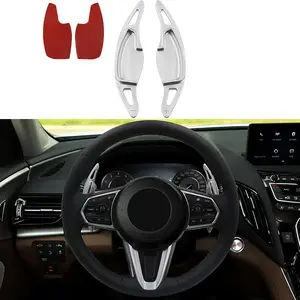 For Acura MDX/RDX/TLX (2021-2024) Aluminum Steering Wheel Paddle Shifters Shift Extension Kit(silver)