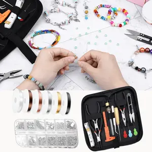 1 set of jewelry making kit, including connectors, jewelry wires, and auxiliary tools, suitable for jewelry making and repair, suitable for adult beginners