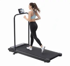 2026 Upgraded Portable Handrail Walking Pad Treadmill, Compact 3.0 HP Home Treadmill with Remote Control, Space-Saving Design, 0.6-7.6 MPH Speed, 350 lbs Weight Capacity