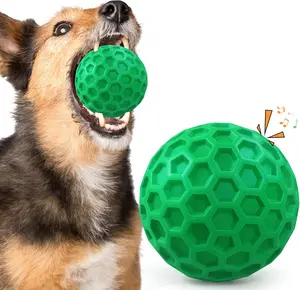 Squeaky Dog Toys for Aggressive Chewers, Indestructible Dog Balls for Aggressive Chewers, Purple Squeaky Balls for Dogs, Interactive Toys for Large Dogs to Relax
