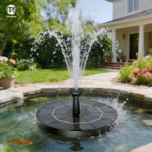 Solar Fountain Water Pump for Bird Bath Floating Solar Powered Water Fountain Pump for Bird Bath Garden Pond Pool Outdoor 1.5W with 6 Spray Settings and Washable Filter