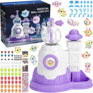 DIY Magic Balloon Craft Kit, Sticker Decorated Balloons Toy for Kids, Air Pump Fun with Balloon Monster Pals, DIY Creative Activity, Birthday Gifts for Girls Boys Ages 3+