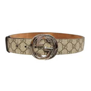Pre-owned GUCCI Brown GG Supreme Canvas Belt 85/34
