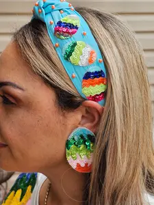 Sequin Easter Egg Earrings