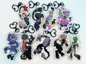 Dandy’s world inspired twisted acrylic keychains!