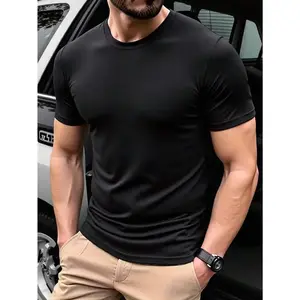 Men’s Athletic Performance T-Shirt - Slim Fit, Stretch, Breathable Menswear Top for Gym Workouts