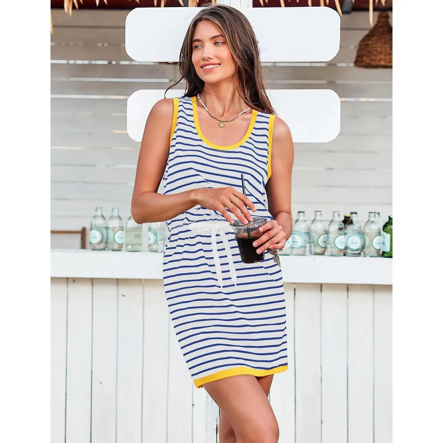 Imily Bela Cotton Summer Dresses for Women Striped Dress Drawstring Waist Casual Tank Mini Dresses with Pockets - TikTok Shop Imily Bela Cotton Summer Dresses for Women Striped Dress Drawstring Waist Casual Tank Mini Dresses with Pockets - TikTok Shop