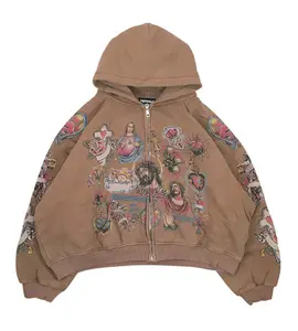 Righteous Risen King Zip Up Hoodie Brown