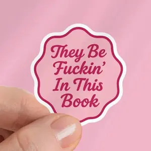 Book Lover Vinyl Sticker, Cute Reading Laptop Decal, Funny Gift for Readers, Cozy Aesthetic