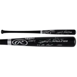 Suzuki Ichiro, Julio Rodriguez, and Kyle Lewis Seattle Mariners Autographed Rawlings Pro Bat with Multiple Rookie of the Year Inscriptions - Fanatics Authentic Certified