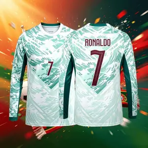 2026 Portugal National Home Away 7# Cristiano Ronaldo Short And Long Sleeve Soccer Jersey Fans Version Breathable