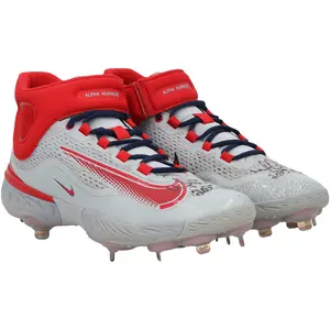 Willson Contreras St. Louis Cardinals Autographed Game-Used Gray and Red Nike Cleats from the 2025 MLB Season with "Game Used" Inscription - NF70443553-54 - Fanatics Authentic Certified