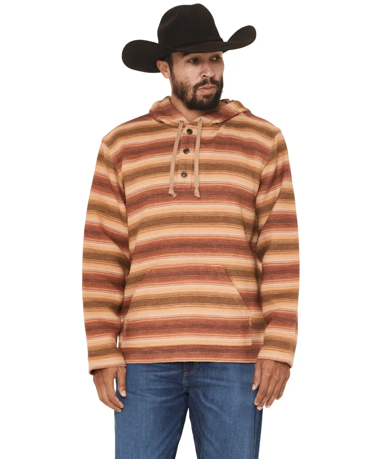 Pendleton Men's Men'S Driftwood Striped Print Hooded Sweatshirt - Rk860-81891
