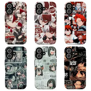 FL-MHA Aizawa & Kirishima Art Phone Case, Shonen Anime Anti-Drop Case For iPhone 11 12 13 14 15 16 17 Air Pro Max for Samsung S26 S25 S24 S23 S22 S21 Case,Gift for her/him/fans