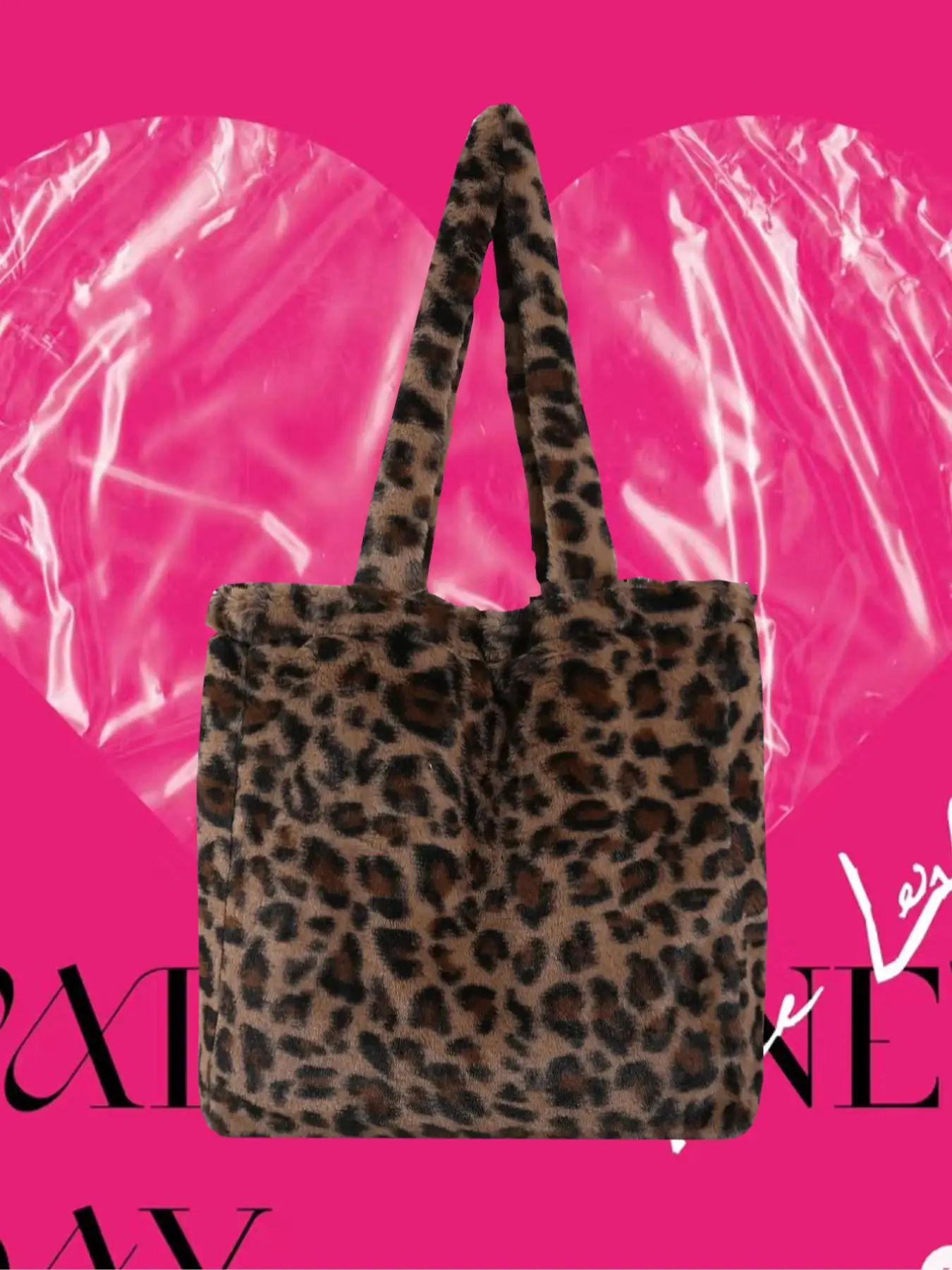 2025 Summer Plush Heart Pattern Soft Fluffy Everyday Tote Bag, Y2k Casual Colorblock Magnetic Snap Large Capacity Shoulder Bag for Daily Use, Commuter