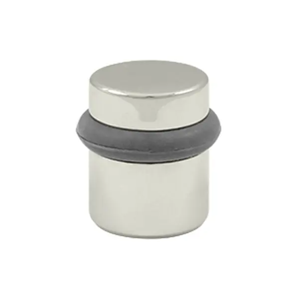 212 MAIN Deltana UFB4505U14 1.5 in. Round Solid Brass Universal Metal Floor Bumper - Corrosion-Resistant, Weatherproof, Bright Nickel Finish, Outdoor Use
