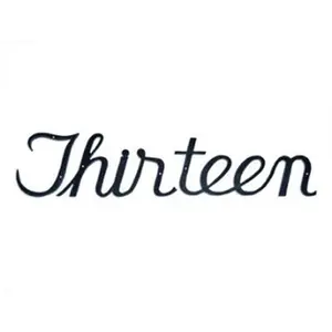 212 MAIN Aluminium Modern Script House Number 13, Decorative Home Improvement Sign, Montague Metal Products SHN-13, Decor, 5.25X5.25", Mount Hardware