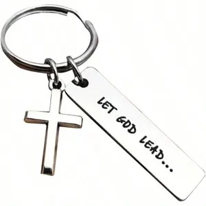 Cross Keychain for Women Men Inspirational Keychain