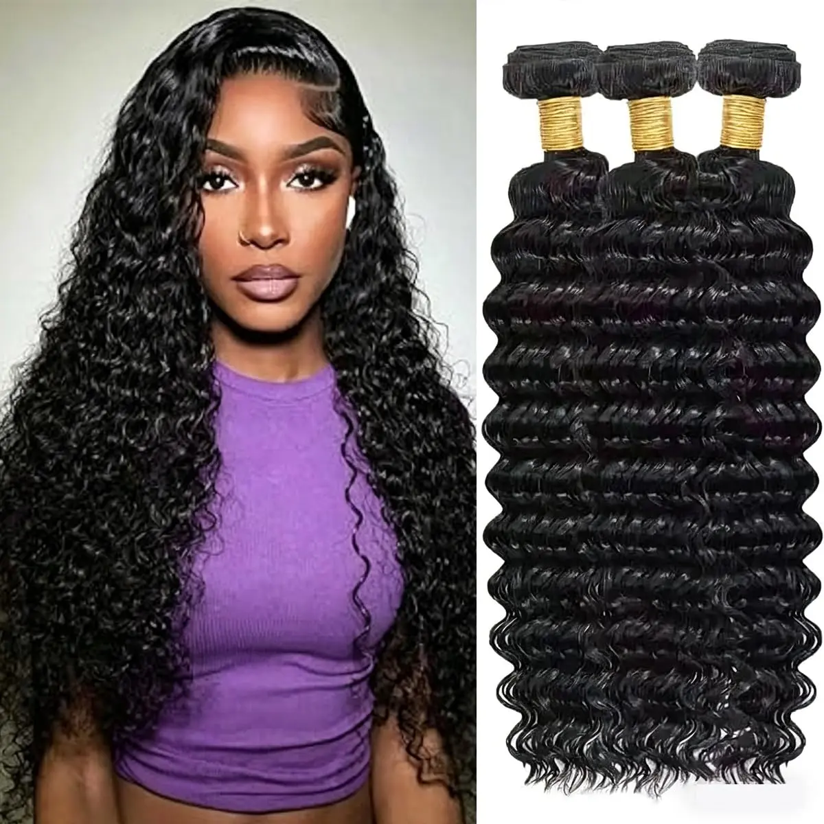 Human Hair  Bundles Brazilian Virgin Unprocessed Hair Deals Human Hair Extensions Quick Weave Human Hair Natural Black Color