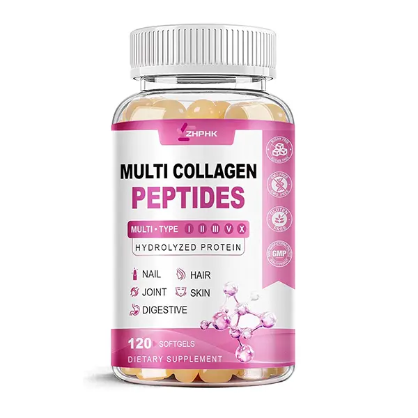 Multi Collagen Peptides 2000mg for Women, Hydrolyzed Collagen Type I, II, III, V & X with Hyaluronic Acid, Biotin & Vitamin C, Skin, Hair, Nail & Joint Support, 120 Capsules