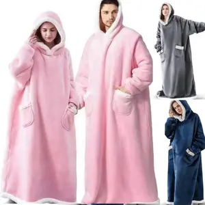 Ultra-Soft Hooded Bathrobe Set for Couples Extra-Large Warm Cozy Design Ideal for Home Use Winter Essentials Travel-Friendly Comfort Oversized Polyester Material