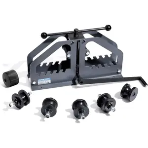 VEVOR Tube Roller Bender, Max 1-1/2 Manual Tube Pipe Roller Bender with 6 Dies, 360 Copper Aluminum Pipe Bending Tool for Square, Round Tube Flat Bar, Ideal for HVAC Air Conditioning Auto RepairVEVOR Super Brand Day