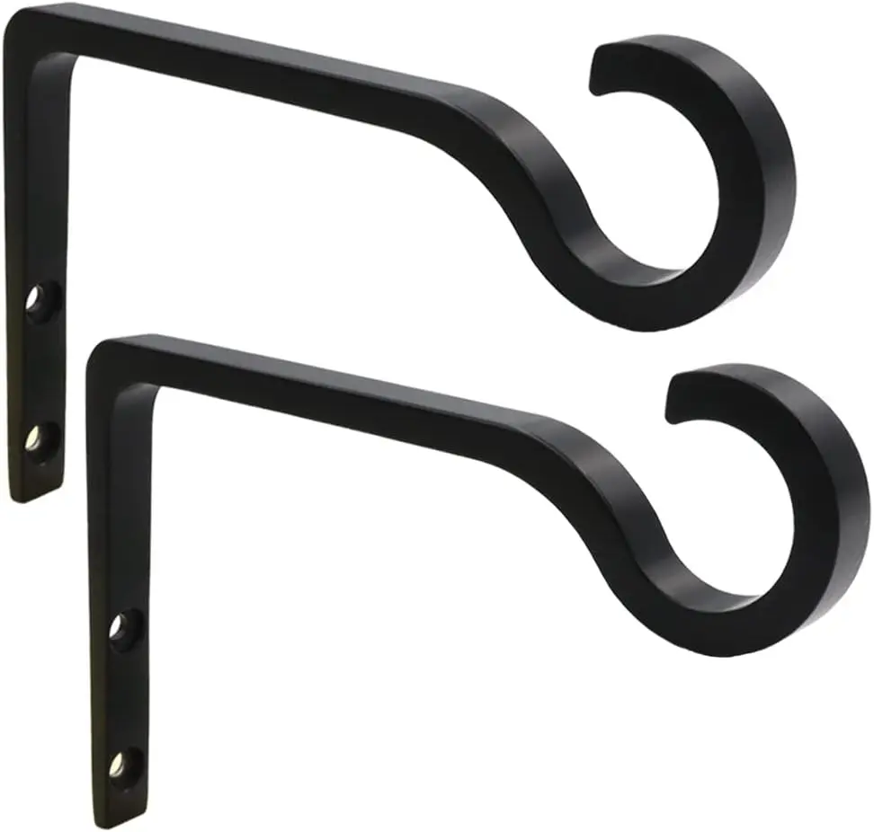 Hanging Plant Brackets – Decorative Metal Wall Hooks for Lanterns, Bird Feeders, Flower Baskets – Indoor & Outdoor Shepherd Hooks