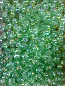 8mm Clear Round Plastic Beads, DIY Drilled Loose Beads for Jewelry Making, Countertop Display Craft Supplies