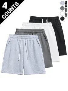 Men’s summer shorts with a simple pocket design—versatile casual athletic shorts for everyday wear, featuring a drawstring waist for comfort.