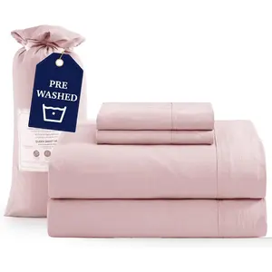 Bedding Sheets and Pillowcases, Pre-Washed Ultra Soft & Breathable Twin XL Bed Sheets Set, Hydro-Brushed Microfiber Cooling Twin XL Size Sheet Set, Deep Pockets - Sepia Rose