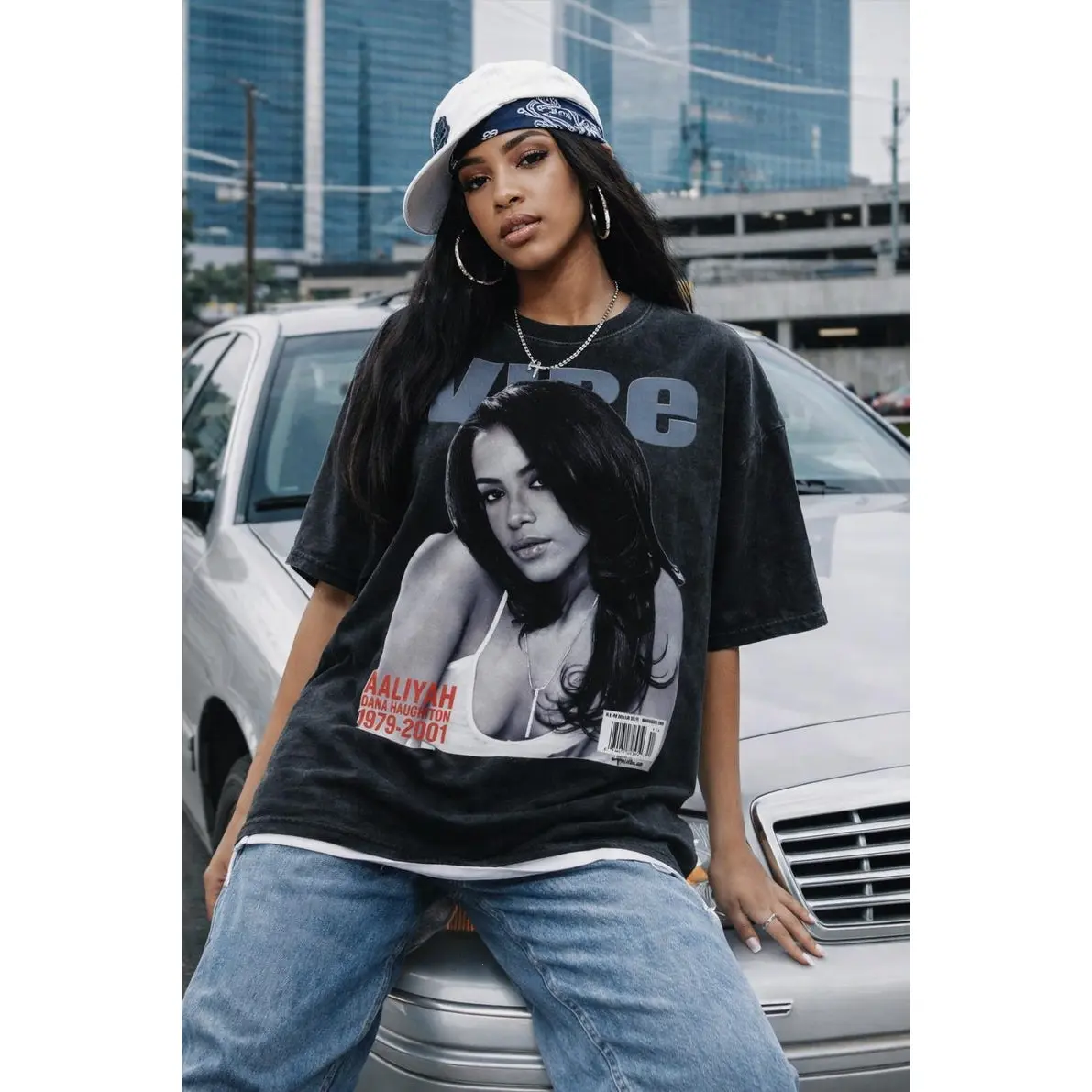 Aaliyah Snow Washed Unisex Shirt, Vintage R&B Streetwear Graphic Tee, 90s Music Fan Cotton T-Shirt