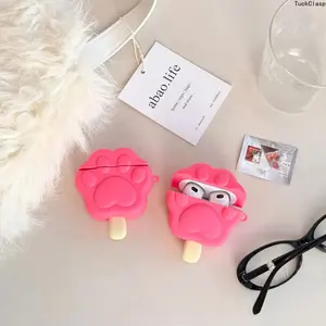 Cat Paw Ice Cream AirPods Case, Adorable Protective Cover for Wireless Earbuds, Compatible with AirPods Pro 3/3/4/Pro/Pro 2 (Model Fit May Vary), Durable Cute Stylish Accessory for Everyday & Travel Use