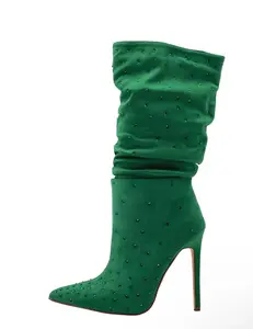 Rhinestone Stiletto Boots