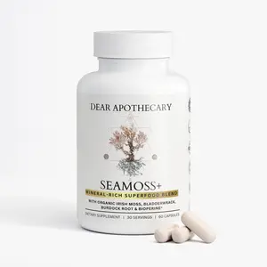 Dear Apothecary SeaMoss+ - Organic Irish Moss, Bladderwrack, Burdock Root & BioPerine - Thyroid, Gut, Skin & Immunity Support - Vegan, Non-GMO, 60 Capsules - Healthcare