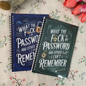 Simple Password Book, Minimalist Advanced Address Password Manager, Quick Access Website Password Storage, Home Office Internet Login Organizer, Spiral Bound Planner