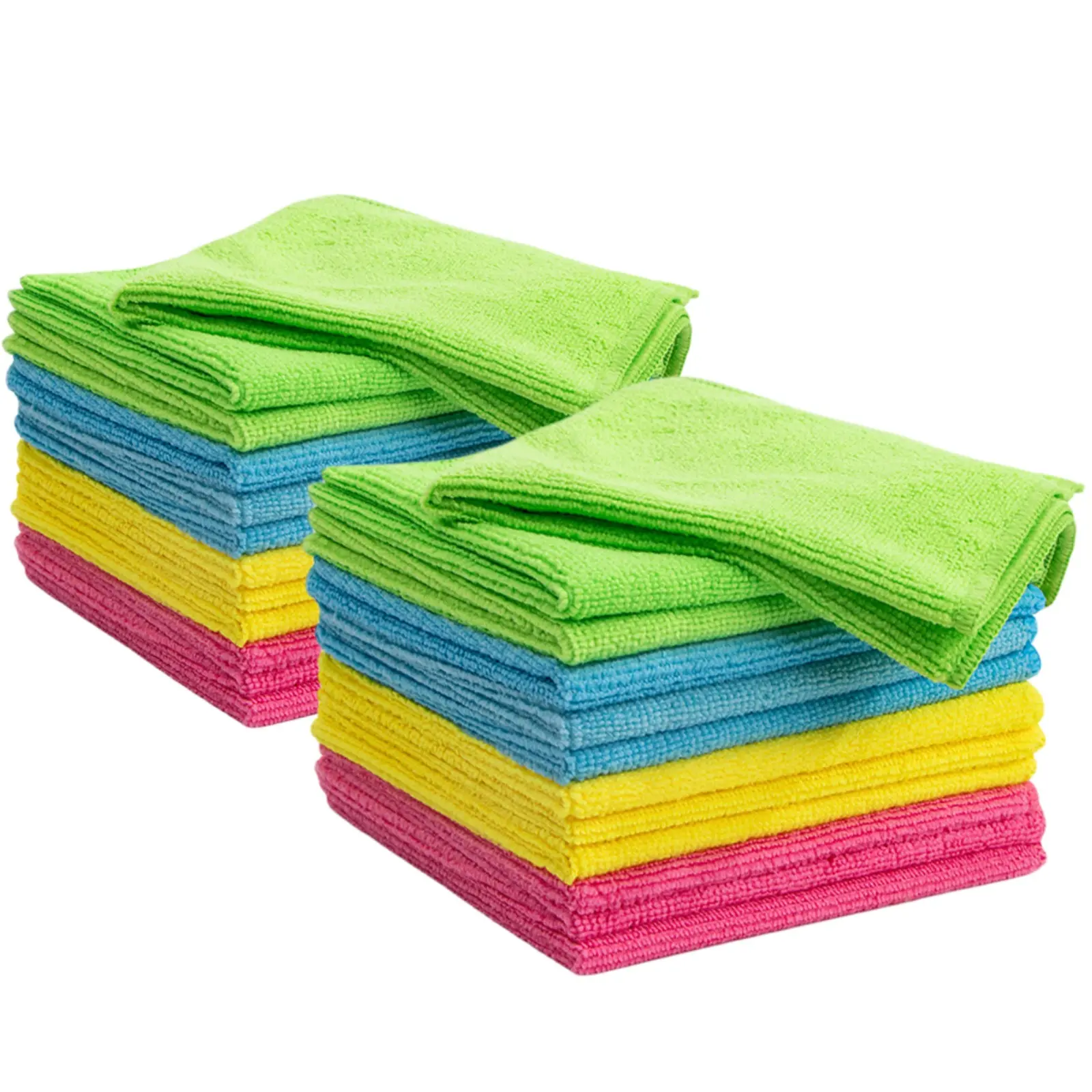 20 Counts Microfiber Cleaning Cloths -11.8"x11.8" Ultra SoftMulti-Purpose Towels, Durable Overlock Edge, Lint-Free &Streak-Free for Home, Kitchen, Car, Glass household items Hand Pack