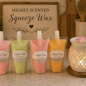 Squeezable Soy Wax for Electric Wax Warmers - 8 oz Bottles - Handmade - Stronger Than Melts - Candle, Decor