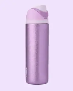 [2026 Edition] Owala Purple Glitter Insulated Water Bottle 32oz with Straw Lid, Leak-Proof Stainless Steel Travel Cup with Handle for School, Office, Gym
