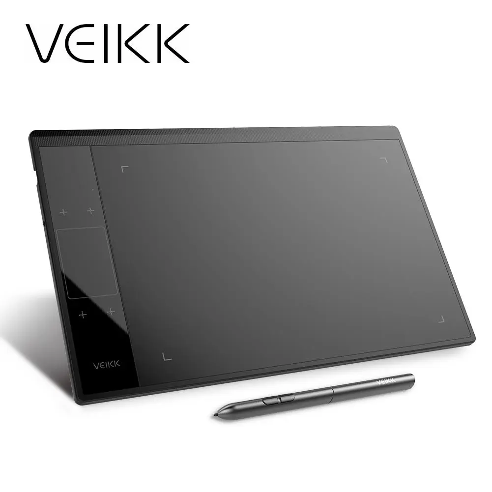 VEIKK A30 Drawing Tablet - 10x6 in Large Writing Board with Stylus, Cable, 290 PPS, 16384-Level High Pressure Sensitivity, AI Support for Digital Art, Online Teaching, Windows/Mac/Android Devices, Protection Compatible, Zoom
