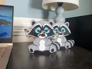Raccoon Eyeglasses Holder - Animal Pattern - Unisex Design - Durable Material - Fashion Accessories - Eyewear