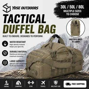 30L 50L 80L Outdoor Mountaineering Bag Molle Tactical Backpack Large Duffel Bag Hiking Camping Travel Bags