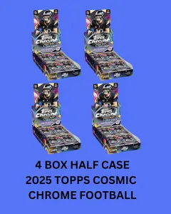 (4) BOX 2025 TOPPS COSMIC CHROME FOOTBALL HALF CASE PICK YOUR TEAM BREAK