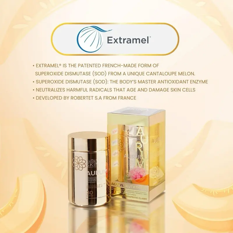 Hikari Skin Essentials AURUM Advanced s-Acetyl Glutathione Complex with  White Tomato, Sakura Extract, Polypodium Leucotomos, Ceramide & Cantaloupe  Melon SOD  Premium Antioxidant & Skin Support Supplement  30 Capsules,  500mg - TikTok Shop