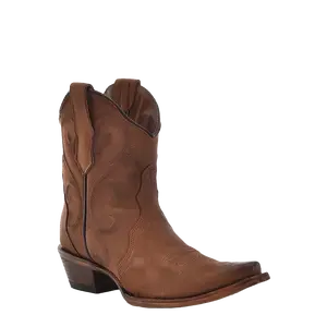 Circle G by Corral Ladies Cinnamon Embroidery Snip Toe Ankle Boots L6092