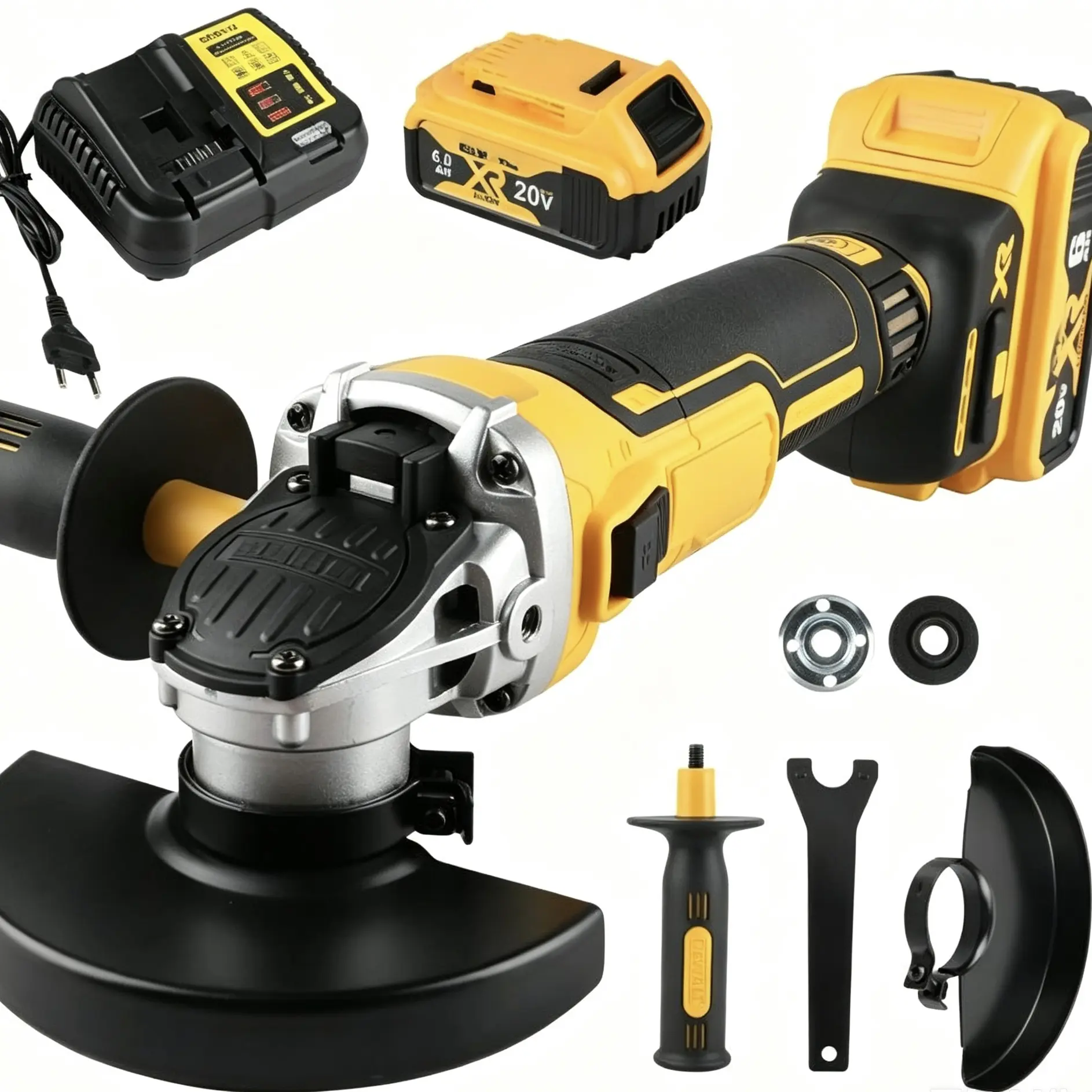 DEWALT DCG405NT 18V Power Cordless Brushless Motor Angle Grinder - 125MM, 9000RPM Speed, High-Speed Performance, Lithium-Ion Battery Compatible, Efficient Grinding, Versatile Use, High Durability