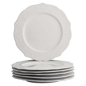 10 Strawberry Street Dahlia 10.5" Dinner Plate Set of 6