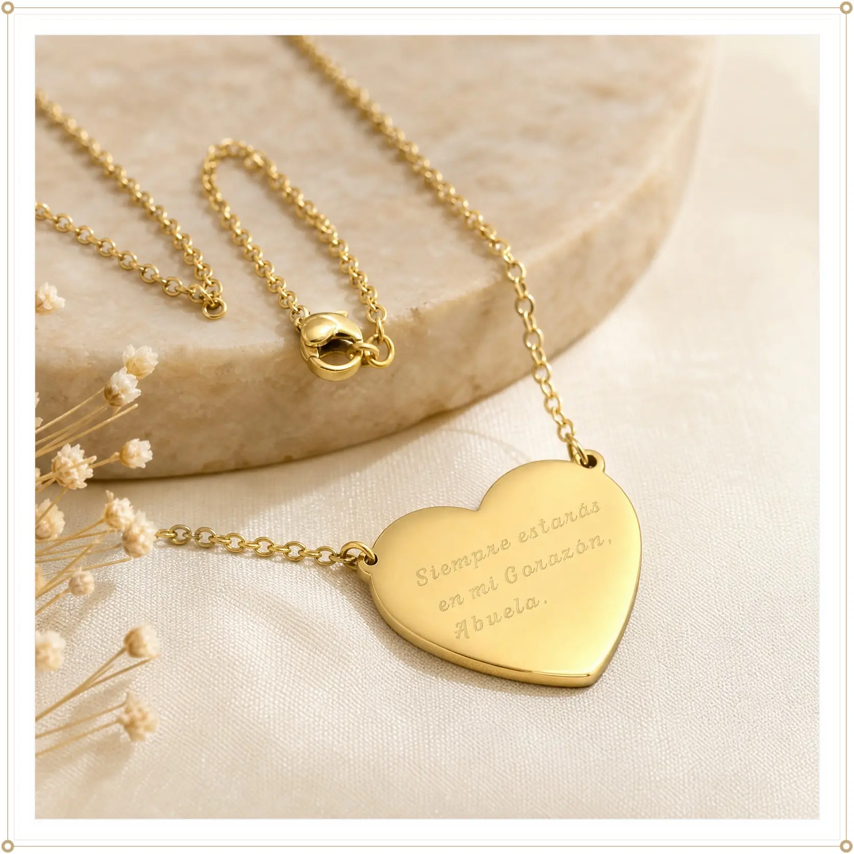 My Heart Necklace 1  ABUELA - Perfect for Any Occasion