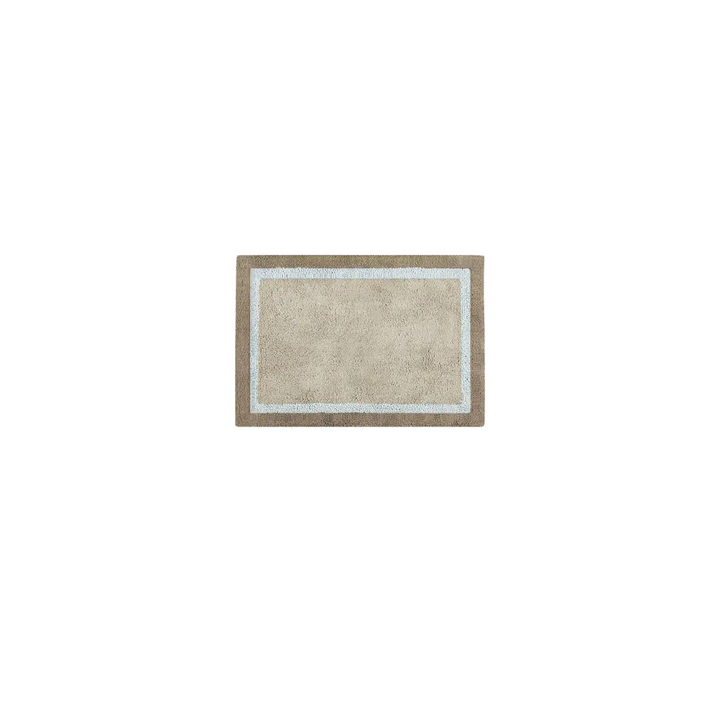 Cotton Tufted Bath Rug – Plush, Absorbent, Non-Slip Floor Mat for Bathroom, Shower, Vanity, Laundry Room, 20 x 30 Inches, White